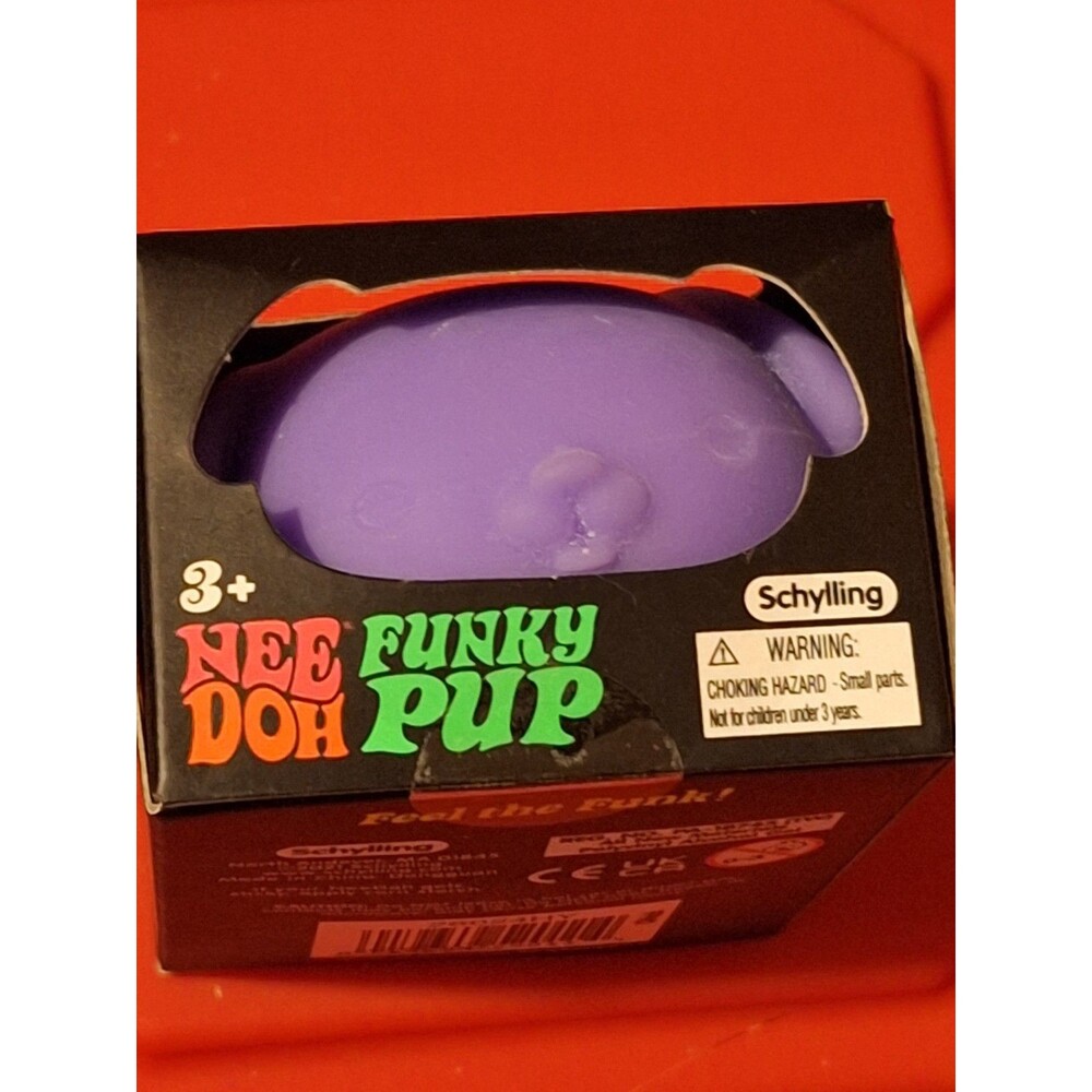 Needoh Schylling Purple Funky Pup Squishy Stress Relief Fidget Toy